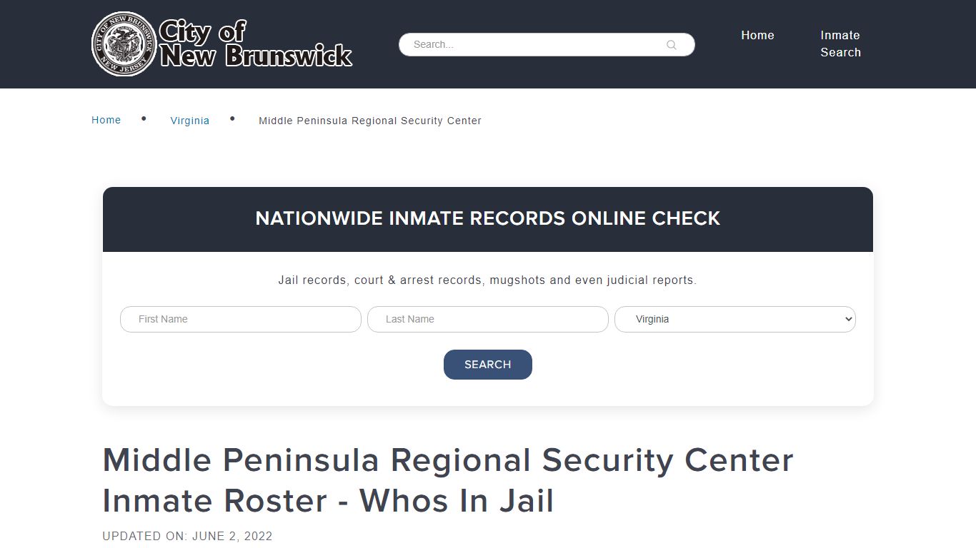 Middle Peninsula Regional Security Center Inmate Roster - Whos In Jail